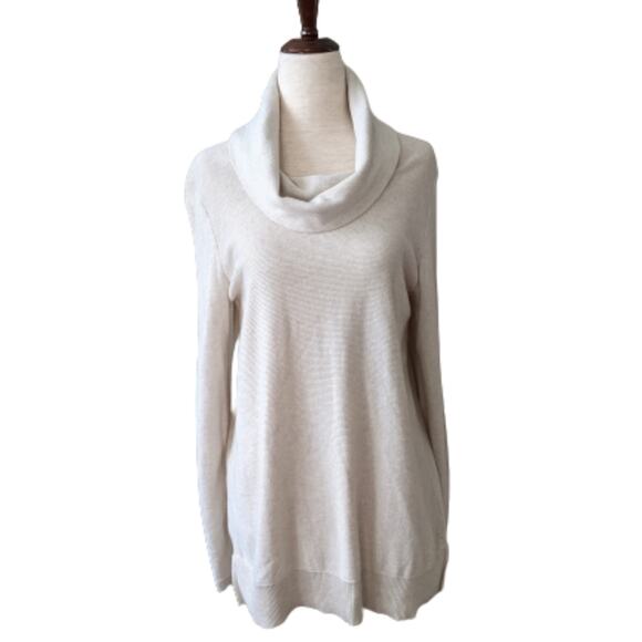 J. Jill Silk Blend Cowl Neck Tunic Top Sz S - Picture 2 of 9